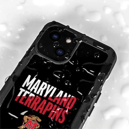 University of Maryland Terrapins Athletic Marks iPhone 15 Plus Waterproof Case